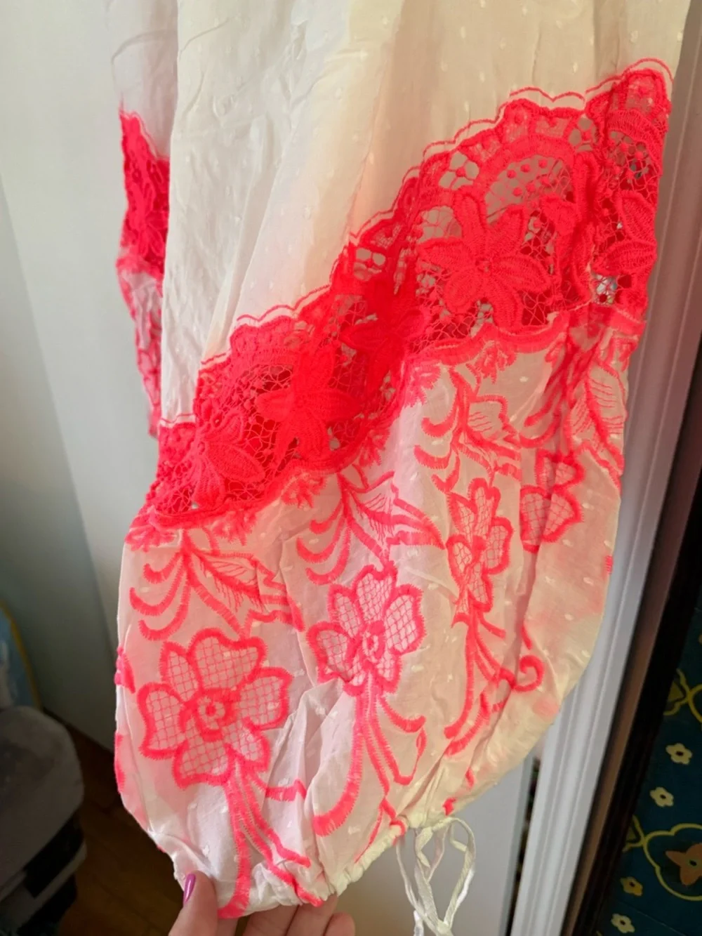 NWT Free People Day Glow Jogger Lace Detail Lounge Pants - Picture 3 of 9